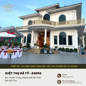 Biệt Thự Tân Cổ Điển 2 Tầng Thiết Kế Bởi Kiến Trúc Sư Cường Linh Luxury Ở Thành Phố Hà Tĩnh