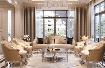 Không Gian Tinh Tế Với Phòng Khách Tân Cổ Điển