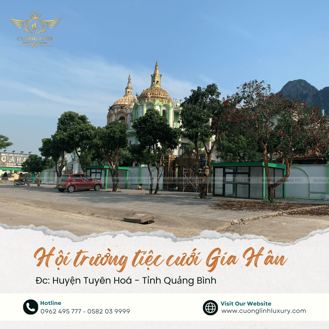 Tiết lộ vẻ đẹp tuyệt vời của hội trường tiệc cưới tân cổ điển Thiết Kế Thi Công Cường Linh Luxury