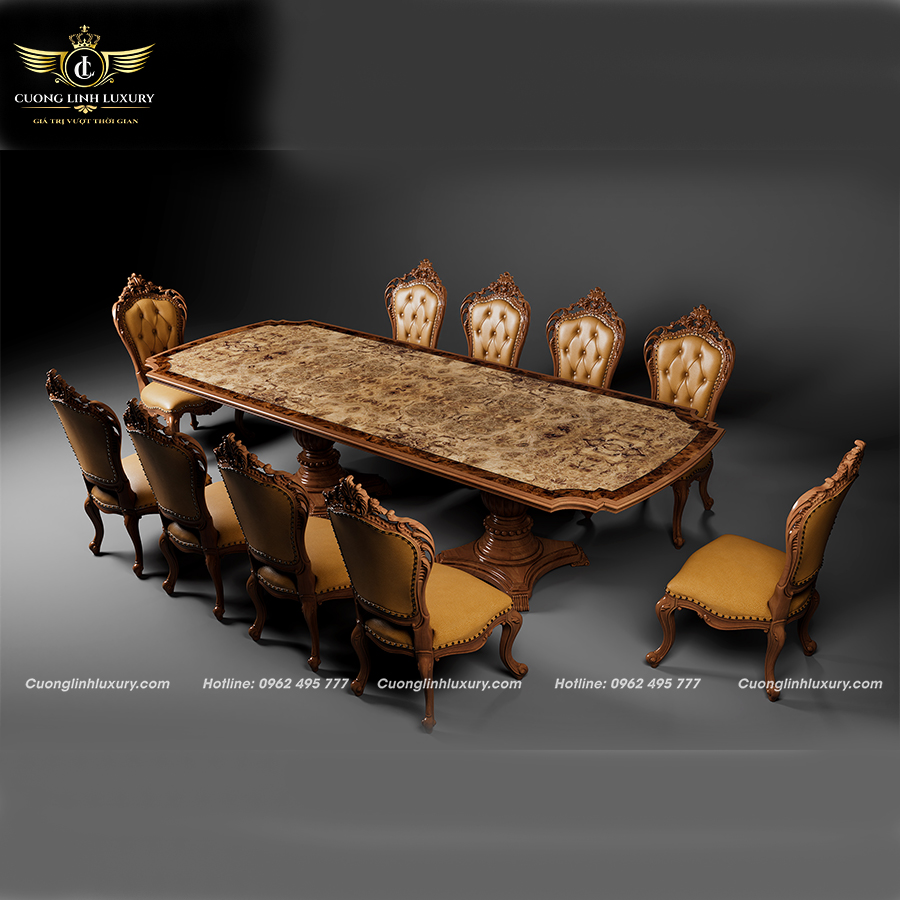 Cường Linh Luxury – Showroom nội thất tân cổ điển đẳng cấp 6 Bộ bàn ăn tân cổ điển