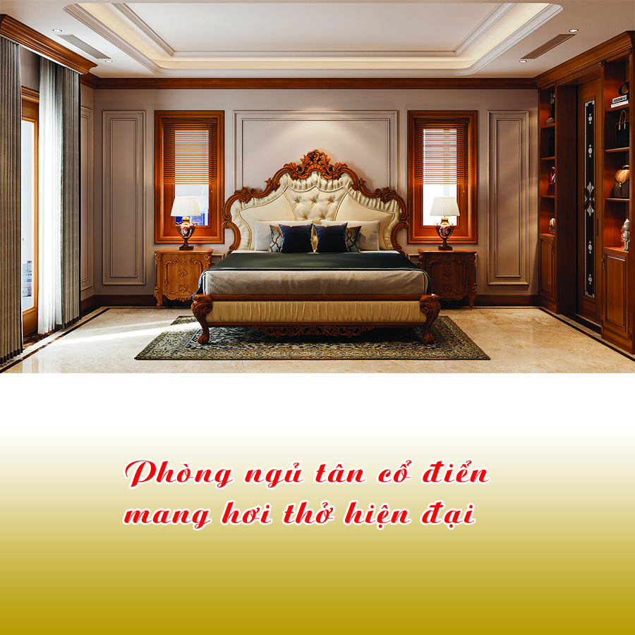 Biến giấc mơ thành hiện thực với nội thất phòng ngủ tân cổ điển đẳng cấp 5 Xu hướng mới: Phòng ngủ tân cổ điển mang hơi thở hiện đại